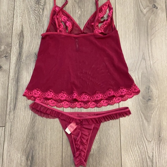 Victoria’s Secret red babydoll lingerie set small - Picture 9 of 15